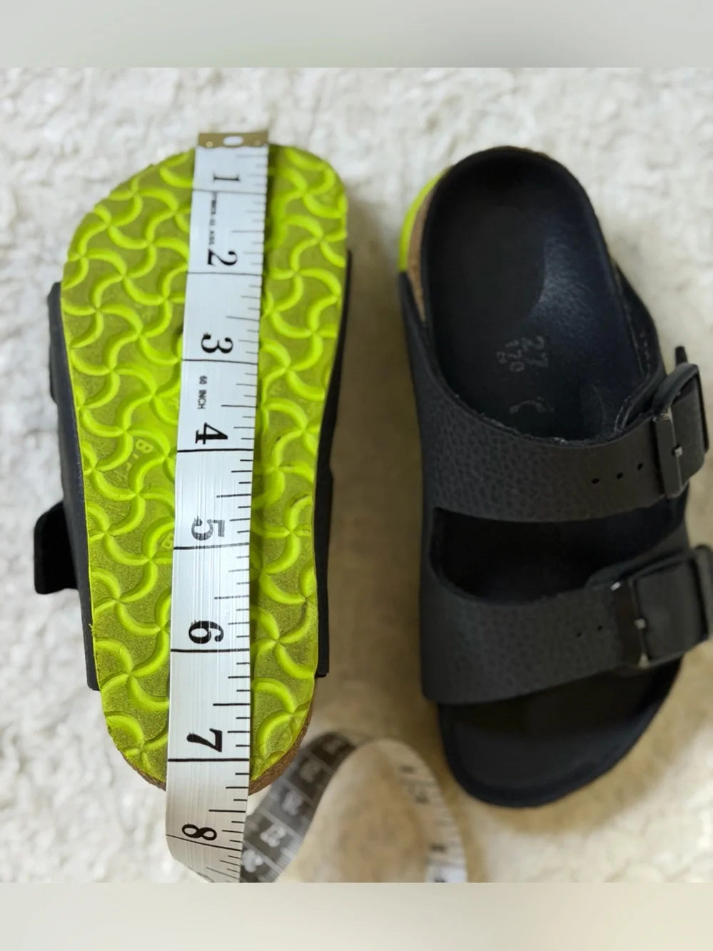 Birkenstock Arizona Kids Desert Soil Black Lime Size 27